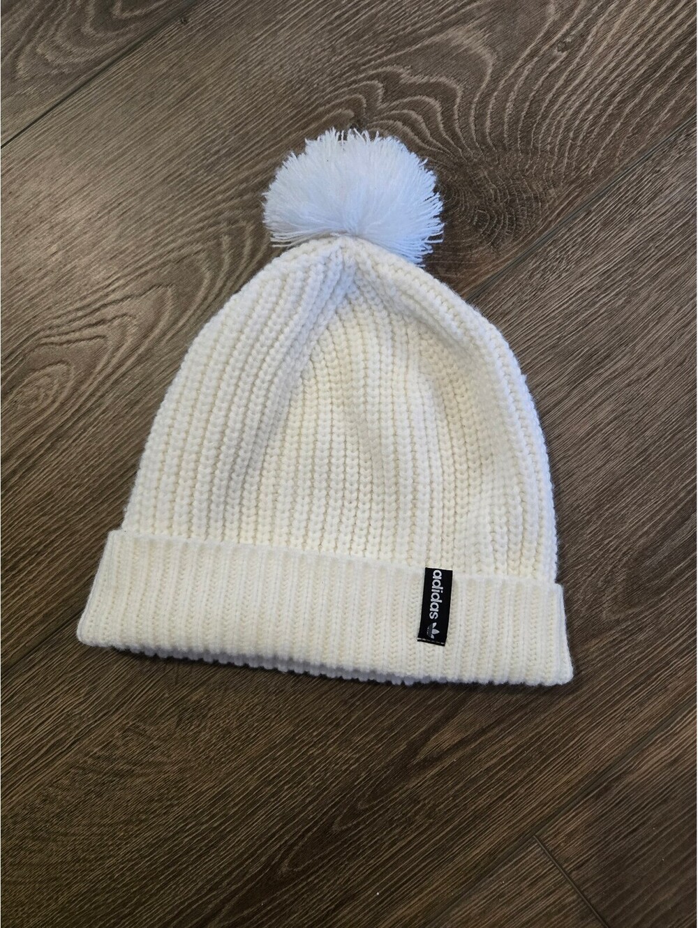 White Adidias hat